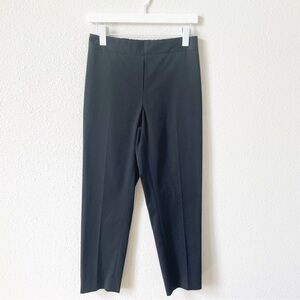 Calvin Klein Elastic Back Ankle Pants Black Size 6 Career Office Neutral Goth